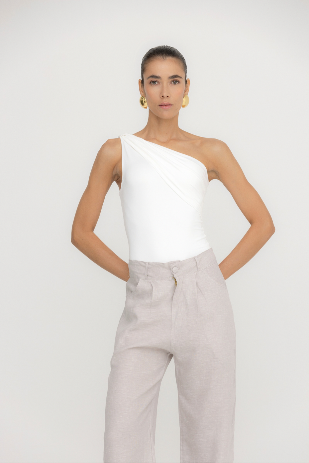 Natural linen pant