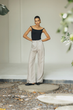 Natural linen pant